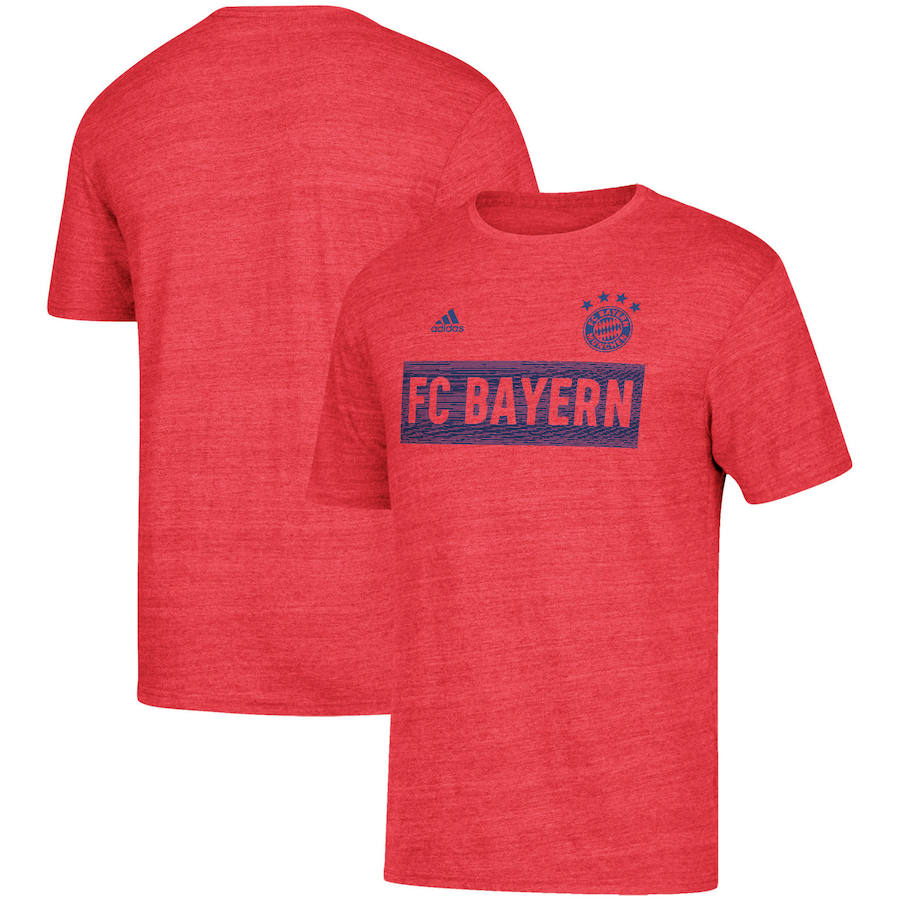 Bayern Munich adidas Bar None Tri-Blend T-Shirt Heathered Red